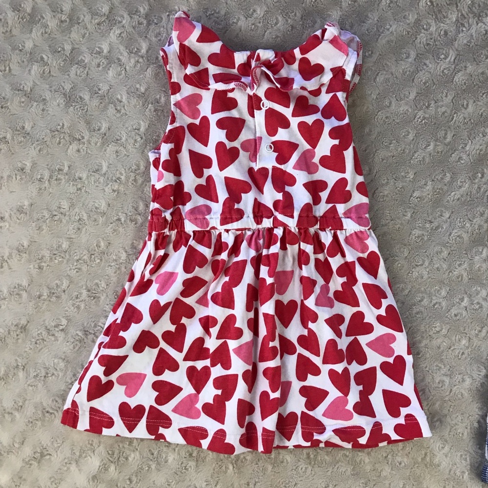 Carter’s Heart Print Dress Blue Plaid Crab Shirt - Picture 5 of 6